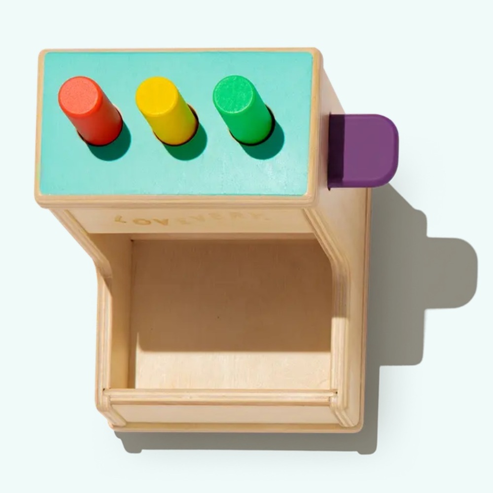 LOVEVERY Wooden Peg Drop Montessori Toy Baby 11-12 Months